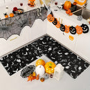 Alfombra de franela lavable con diseño gótico de murciélago y luna. Perfecta para Halloween, Navidad, Acción de Gracias, Pascua y Hanukkah. Disponible en varios tamaños, es ideal para sala de estar, dormitorio, cocina o pasillo. Un regalo de decoración d