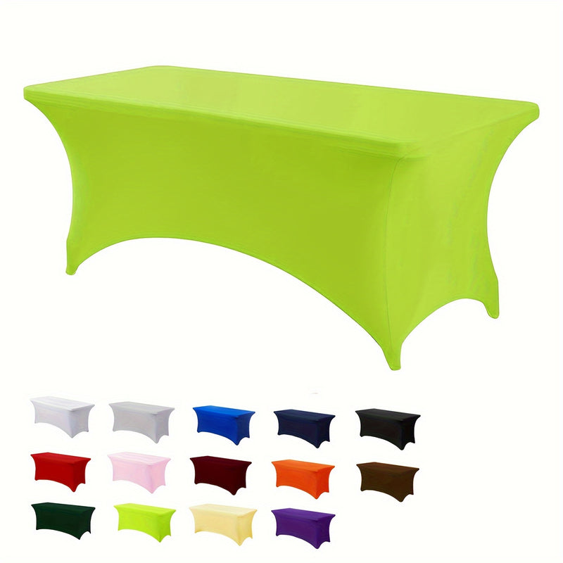 1pc Mantel Rectangular de Poliéster Elástico, Cubierta Lavable para Decoración de Cocina, Bodas, Cumpleaños, Fiestas, Exposiciones de Artesanía, Eventos de Bar, Fiestas al Aire Libre, Festivales de Cócteles, Mantelería, Cobertura Completa, Exposiciones d