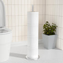 Soporte Independiente de Acero Inoxidable para Papel Higiénico con Almacenamiento de Rollo de Repuesto - Diseño Sobre el Tanque para Organización del Baño