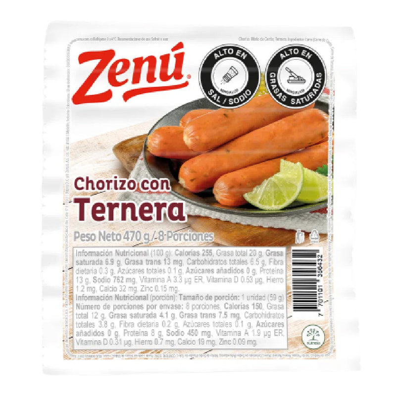 CHORIZO TERNERA ZENU 470G