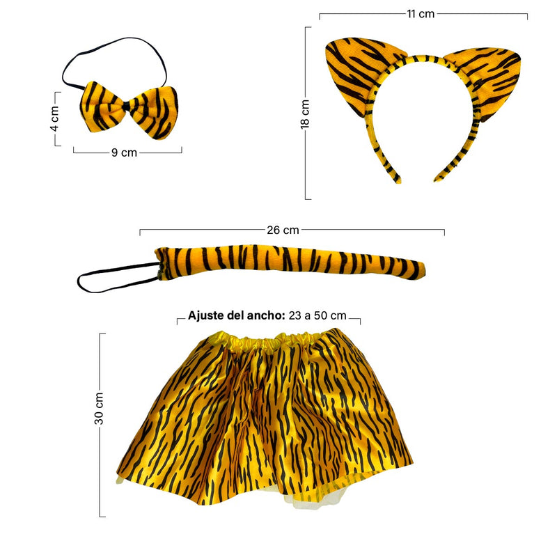 Disfraz Animales 4 Piezas Accesorios Halloween Niña Fiesta Disfraces OF-1492