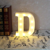 Letra Luz Led Lampara Decorativa Luces Plástico Hogar Fiestas LL07G-DCM