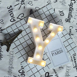 Letra Luz Led Lampara Decorativa Luces Plástico Hogar Fiestas LL07G-DCM