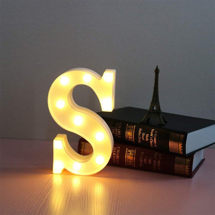 Letra Luz Led Lampara Decorativa Luces Plástico Hogar Fiestas LL07G-DCM