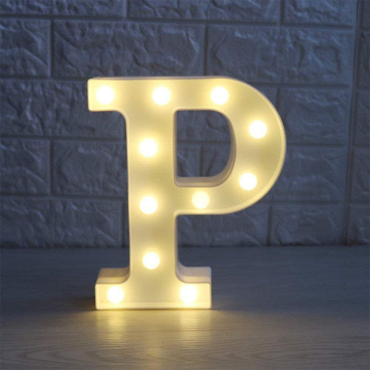 Letra Luz Led Lampara Decorativa Luces Plástico Hogar Fiestas LL07G-DCM