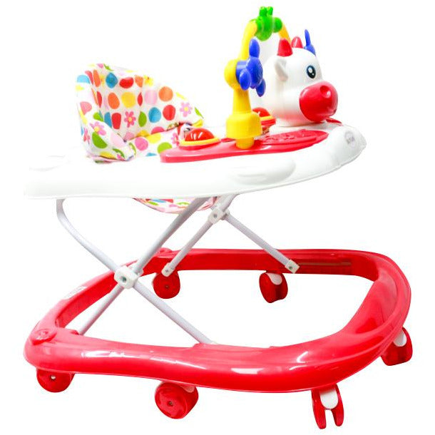 CAMINADOR CON DISEÑO DE VAQUITA Y JUGUETES INTERACTIVOS Y-W5002 MUNBE ROJO