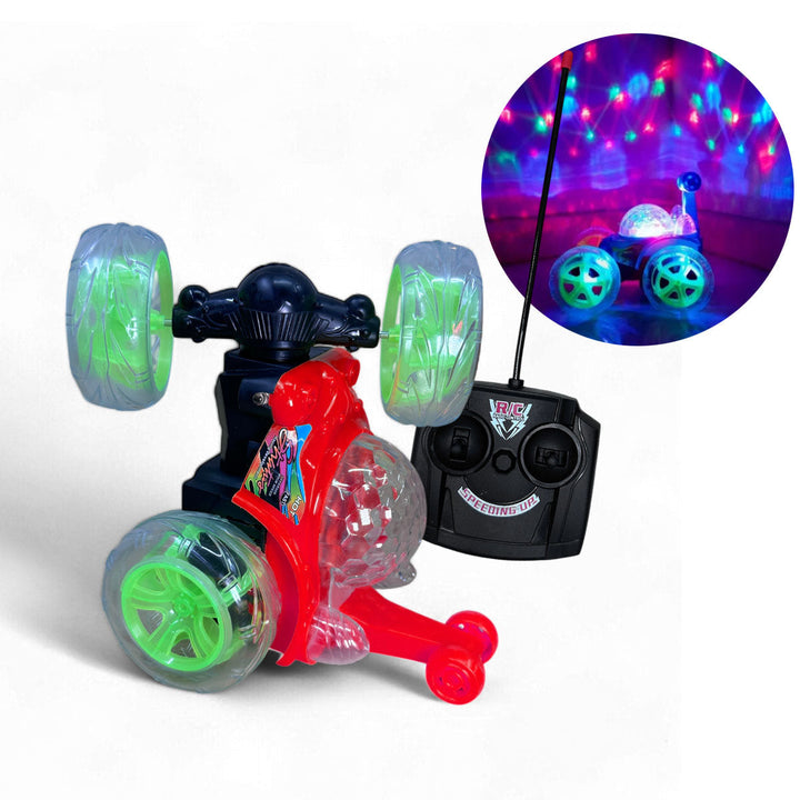 Carro Loco de Juguete Giratorio Control Remoto Luces y Sonido 9802M-9