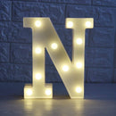 Letra Luz Led Lampara Decorativa Luces Plástico Hogar Fiestas LL07G-DCM