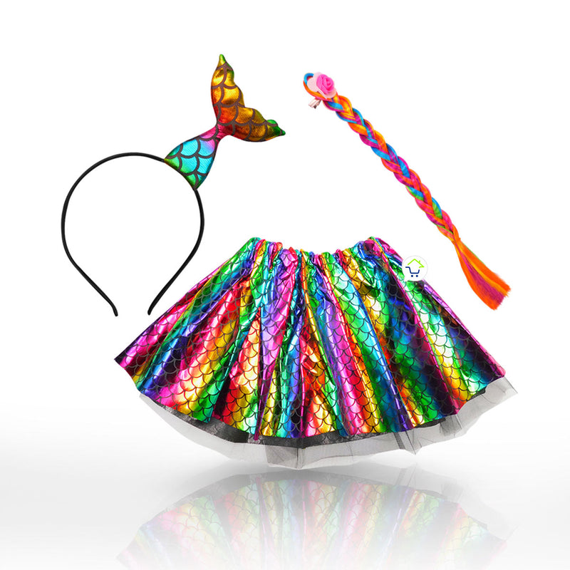 Disfraz Sirena Accesorios Halloween Niñas Fiesta de Disfraces TP346