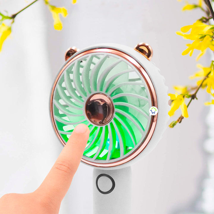 Mini Ventilador Orejas Recargable Portátil Mano y Mesa MLS60