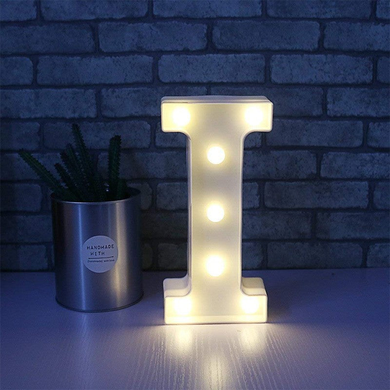 Letra Luz Led Lampara Decorativa Luces Plástico Hogar Fiestas LL07G-DCM