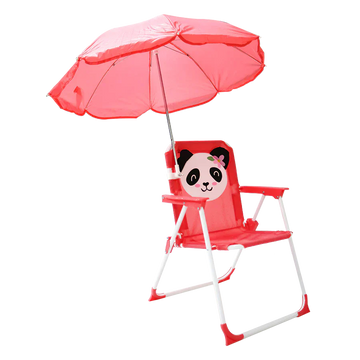 SILLA PLAYERA CON SOMBRILLA PARA NIÑOS ESTAMPADO DE PANDA 093-557 MUNBE