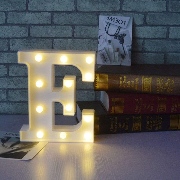 Letra Luz Led Lampara Decorativa Luces Plástico Hogar Fiestas LL07G-DCM