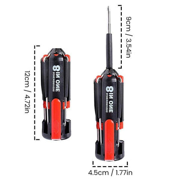 Destornillador 8 en 1 con luz LED