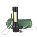 Super Mini Linterna Led Recargable Luz Zoom Largo Alcance