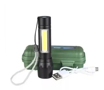 Super Mini Linterna Led Recargable Luz Zoom Largo Alcance