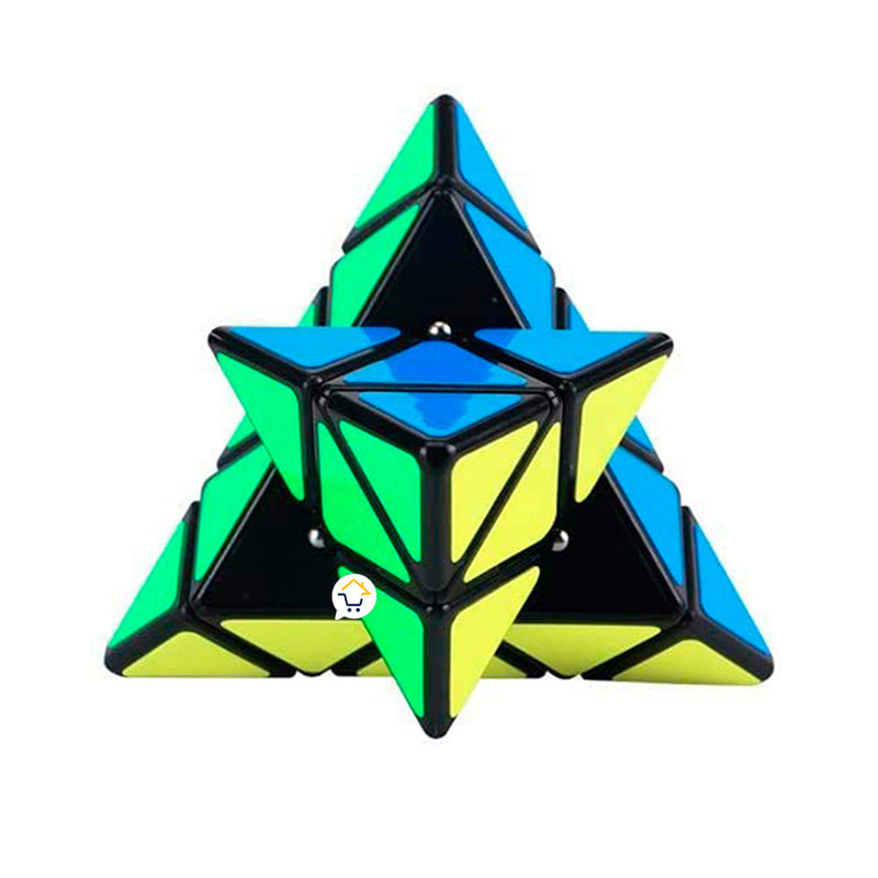 Cubo Rubik Pirámide Fibra Carbono Rompecabezas Mágico 594
