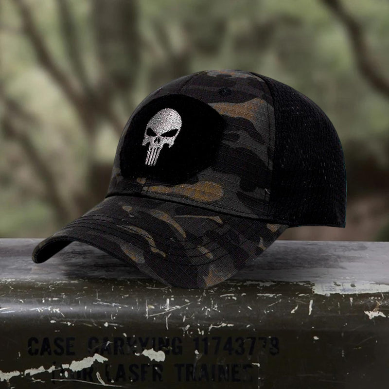 Gorra Calavera Ajustable Cachucha Con Velcro Para Parches GTC01