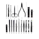 Set Manicure Pedicura 18 Piezas Cortaúñas Estuche Portátil JD018