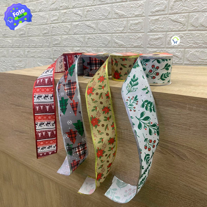 Cintas Decorativa Navideña Figuras x4 Rollos 9.15M CH23-2F