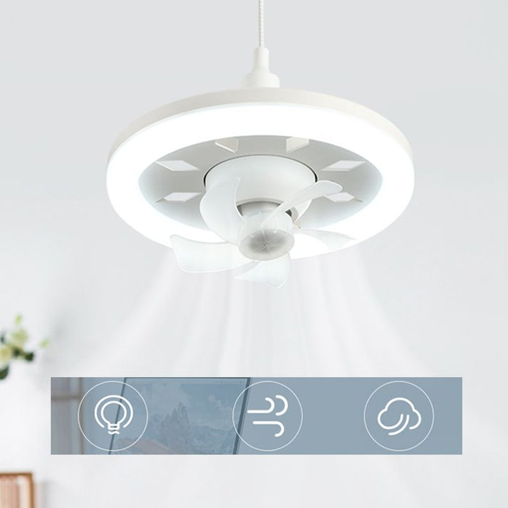 Ventilador de techo giratorio 360° 2 en 1 con luz y control remoto