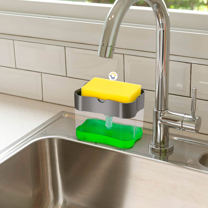 Dispensador Jabón Lavaplatos Esponja Cocina DSCO02
