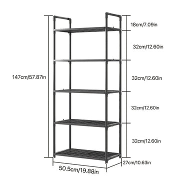 Estante de almacenamiento multiusos, organizador independiente de metal y plástico duradero, para cocina, baño y sala de estar, con microondas, libros y pequeños electrodomésticos.