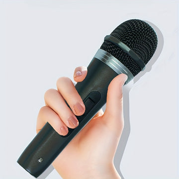 Microfono vocal, microfono con cable, microfono de mano portátil, microfono para canto, alta fidelidad, sin ruido, alta sensibilidad, adecuado para cantar en vivo, actuaciones en fiestas, karaoke, juegos y transmisiones en directo