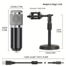 DEPUSHENG Micrófono USB Condensador para PC, Kit de Microfonía para Gaming, Podcast y Reuniones