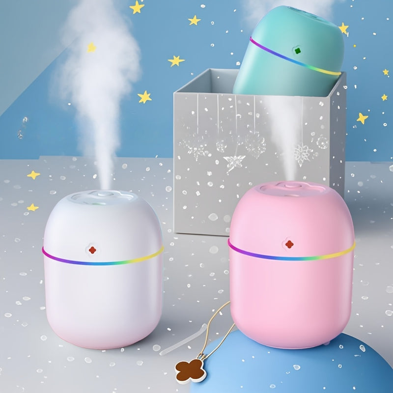 Mini humidificador portátil con USB, difusor de aromas con luz nocturna, ideal para dormitorio, sala, oficina o auto, máquina de spray aromático con luz ambiental