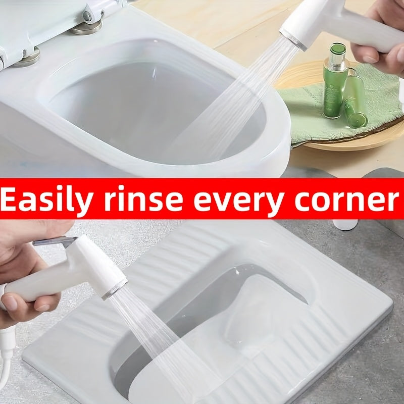 Cabezal de ducha de alta presión blanco moderno con manguera - Plástico duradero, patrones de aspersión ajustables, incluye múltiples boquillas para uso en baño y cocina, cabezal de ducha para baño, aspersión de agua versátil, diseño elegante, construcci