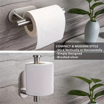 [Acero Inoxidable Negro Portarrollos] Portarrollos de Pared de Acero Inoxidable Negro - Estante de Almacenamiento de Película Adhesiva, Portarrollos de Papel Higiénico, Portaservilletas, Accesorio de Baño