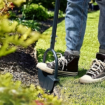 Pala de jardín de metal de alta resistencia de 10 metros/60 pulgadas con prueba de 8000 giros flexibles, rotación libre de 360°, diseño ligero de 2,5 kg para un corte eficiente de bordes en 99% de los escenarios, ideal para césped de parque y jardinería,