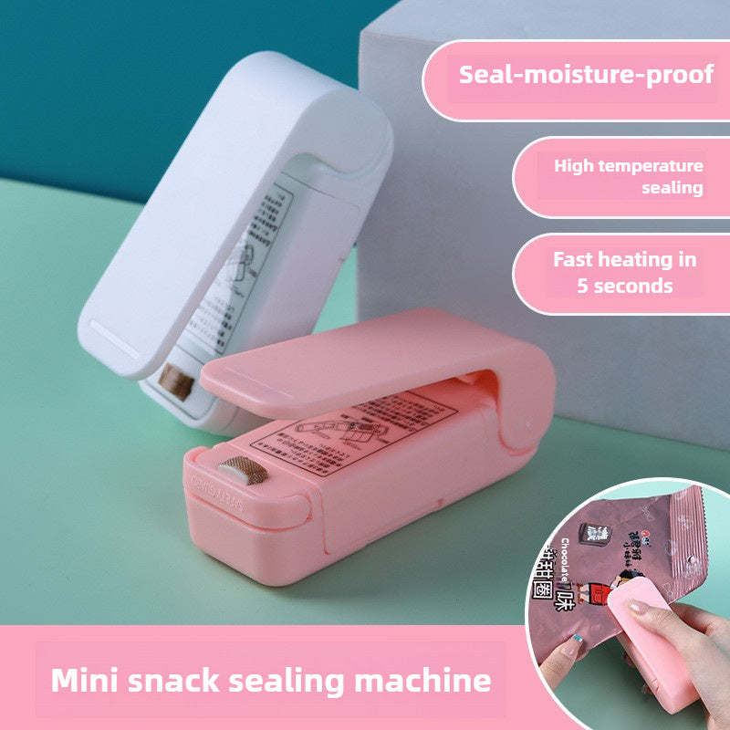 Selladora Manual Portátil de Vacío - Sin Baterías Necesarias, Sellador Compacto para Bolsas Herméticas con Sello Airtight para Frescura y Almacenamiento Antifugas - Ideal para Cocina, Viajes, Oficina, Camping - Rosa Pastel (No Eléctrica), Salvavidas de S
