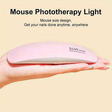 Linterna Portátil Mini para Uñas - 6 LED, Diseño Plegable, Alimentación USB, Ideal para Pulido y Secado de Gel - Kit Perfecto para Cuidado de Manos y Pies, Secador de Uñas