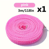 1 Tendedero Portátil, Tendedero Engrosado Mejorado, Cuerda De Secado Antideslizante A Prueba De Viento, Cuerda Para Colgar Ropa De Secado De Camping, Suministros De Lavandería Para El Hogar Interior Y Exterior, Accesorios Para Acampar Al Aire Libre, Acce