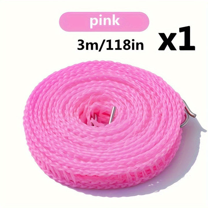 1 Tendedero Portátil, Tendedero Engrosado Mejorado, Cuerda De Secado Antideslizante A Prueba De Viento, Cuerda Para Colgar Ropa De Secado De Camping, Suministros De Lavandería Para El Hogar Interior Y Exterior, Accesorios Para Acampar Al Aire Libre, Acce