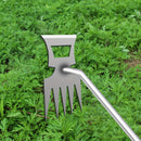 1 pieza de Oasis 5 dientes, cuchara de hierro inoxidable, cuchara de hierro con borde dentado, cuchara de hierro con mango de madera para cavar, trasplantar, suelos sueltos - Herramienta de jardinería multifuncional, herramientas y accesorios de jardiner