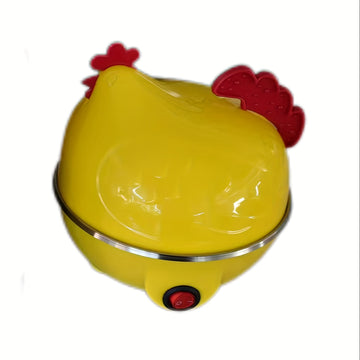 Un pequeño cocedor de huevos multifuncional para el hogar, máquina de desayuno y vaporera | Puede cocer hasta 7 huevos a la vez en forma de gallina | Apagado automático, cocina huevos, maíz y panecillos | Un regalo de Navidad