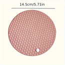 1pc Mantel Individual de Silicona - Redondo, Resistente al Calor y Antideslizante para Ollas, Bandejas de Horneado y Boles - Accesorio de Cocina Duradero