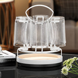 1 Portavasos Giratorio - Diseño de Hierro Elegante con Base Dorada, Sostiene 6 Tazas, Ideal para Encimeras de Cocina y Baño, Seguro para Lavavajillas, Almacenamiento de Tazas Colgantes