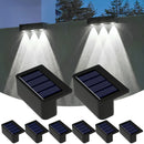 4/8pcs Luces Solares para Escalones con 3 LED - Encendido/Apagado Automático y Modos de Doble Deteción, Iluminación de Pared Eficiente en Energía con Acentos de Cristal, Seguras para Personas Mayores, Ideales para Piscinas, Airbnb y Entradas (Incluye Her