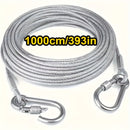 1 Juego, Cuerda de ropa de acero inoxidable, portátil, ideal para lavandería en interiores/exteriores, accesorios de camping, baños y dormitorios, cuerdas de ropa