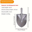[1pc Pala de jardín de alta resistencia] Pala de jardín de alta resistencia, pala de metal duradera, herramienta para cavar y voltear tierra al aire libre, pala de mano para jardinería y agricultura con operación manual, no requiere electricidad