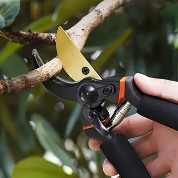 1 pieza de tijeras de poda SK5 de acero de carbono reforzado con asa cómoda - Cortadoras de árboles y ramas potentes para jardín, árboles frutales, uso doméstico y floristería, diseño moderno, no necesita batería, herramientas de poda para jardín, acabad