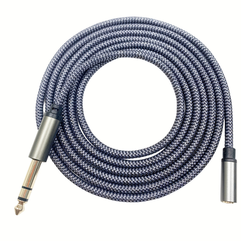 Cable de audio de 6.5mm a 3.5mm, para uso profesional y hogareño, compatible con diferentes altavoces, instrumentos y dispositivos de grabación - Conector redondo flexible, macho a hembra, Cat5e, para configuración de estudio | Cable de audio versátil |