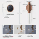 1pc/2piezas Sconce de pared magnético de madera tradicional, luz nocturna de sensor de movimiento LED recargable por USB, montaje semibrillo extraíble para dormitorio, armario, pasillo, escalera, gabinete - Sombrilla de plástico, compatible con ubicación