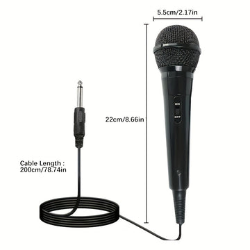 Micrófono Portátil Para Presentaciones De Karaoke Y Conferencias Con Micrófono Dinámico Con Cable Y Carro De Transporte