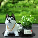 Adorno para Tablero de Coche - Perrito Bobblehead Lindo, Figura Creativa de Resina para Accesorios del Interior del Vehículo