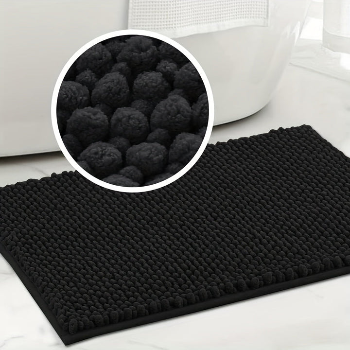 Alfombra De Baño Ultra Absorbente Y Gruesa, Antideslizante, Suave Poliéster Con Base De Material PVC Para Decoración Del Hogar, Ideal Para Cocina Y Comedor